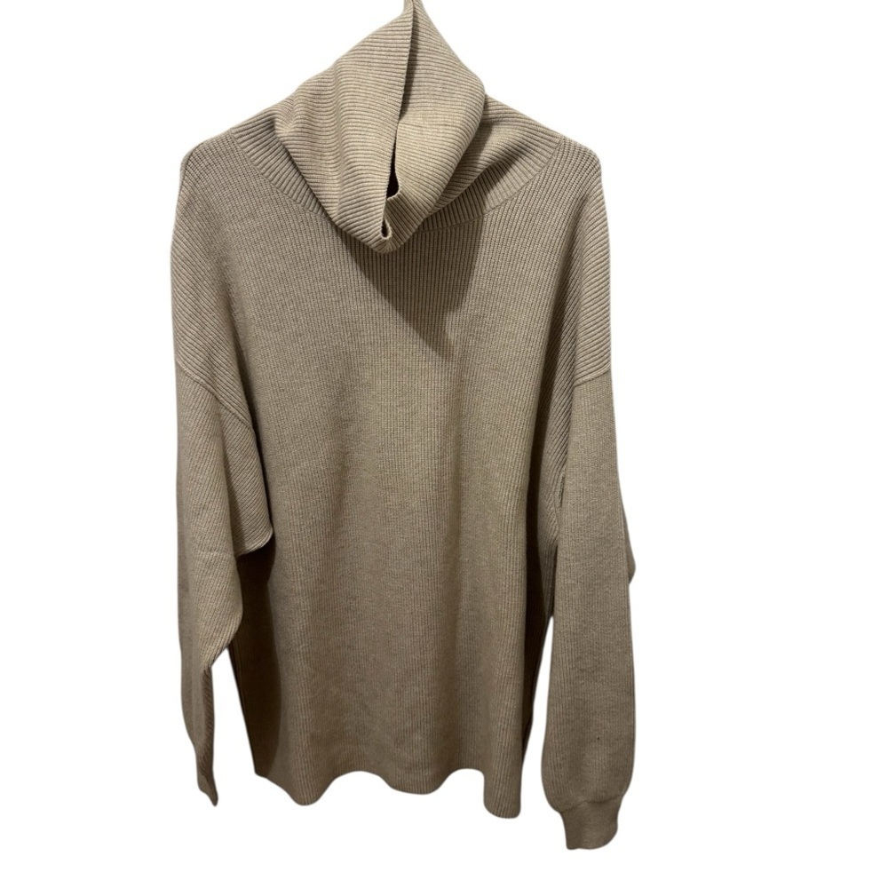 Free People Oversized Cowl Neck Cream Sweater Size Small